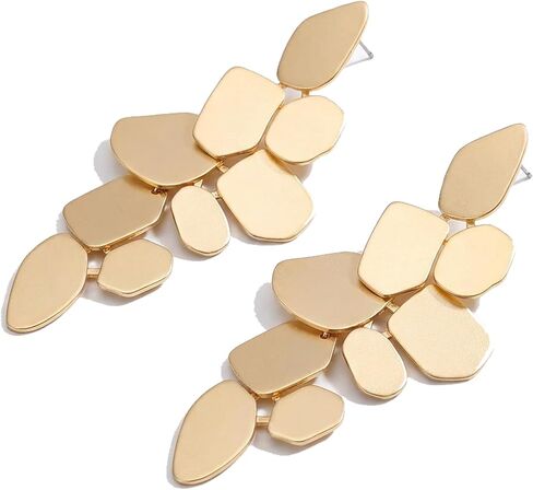 Geometric Drop Earrings for Women - Statement Dangle Earrings Fashion Jewelry, Elegant Gift for Weddings, Parties, and Special Occasions in Kuwait