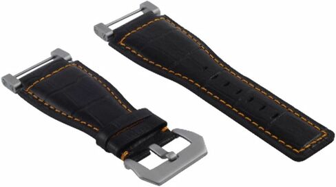 Ewatchparts 24mm Compatible With Suunto Core Replacement Leather Watch Band Strap With Stainless Steel Adapter in Kuwait