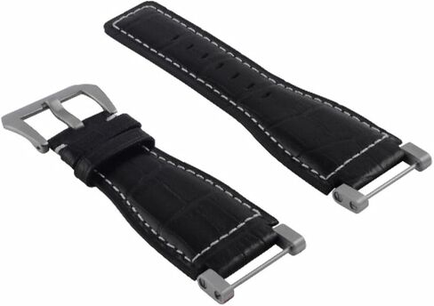 Ewatchparts 24mm Compatible With Suunto Core Replacement Leather Watch Band Strap With Stainless Steel Adapter in Kuwait
