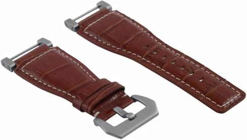Ewatchparts 24mm Compatible With Suunto Core Replacement Leather Watch Band Strap With Stainless Steel Adapter in Kuwait