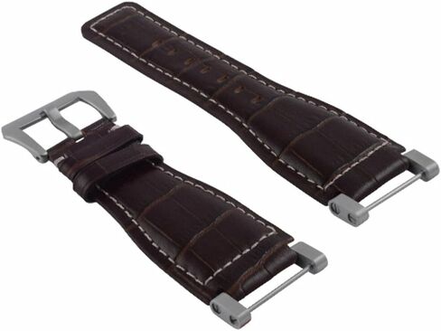 Ewatchparts 24mm Compatible With Suunto Core Replacement Leather Watch Band Strap With Stainless Steel Adapter in Kuwait