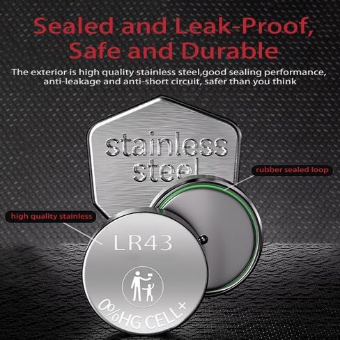 بطارية AG12 بطارية L1142 بطارية LR43 SR43 D386 D301 186 SR43 1.5 فولت بطاريات قلوية مميزة ذات عمر افتراضي 5 سنوات (12 قطعة) in Kuwait