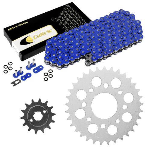 Caltric Blue O-Ring Drive Chain and Sprockets Kit Compatible with Honda CMX250C Rebel 250 1996-2016 in Saudi Arabia