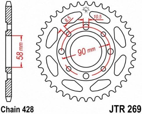 JT Sprockets JTR269.52 52T Steel Rear Sprocket in Saudi Arabia