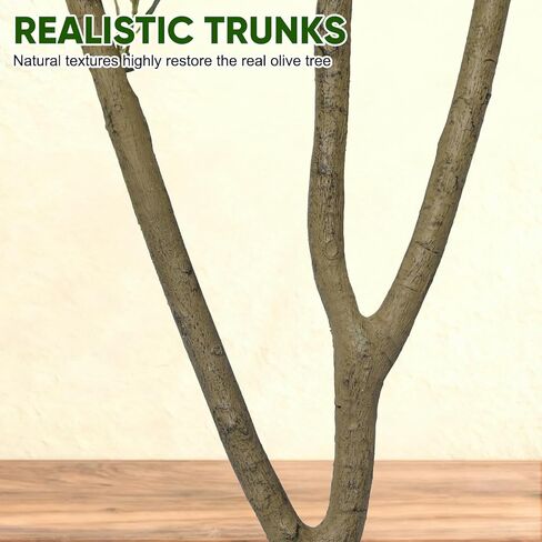 شجرة زيتون صناعية من تيمو بطول 6 أقدام، أشجار زيتون صناعية داخلية مع زارع أبيض، نباتات صناعية شجرة صناعية داخلية بأوراق واقعية وفواكه نابضة بالحياة، نبات صناعي لديكور المنزل والمكتب in Kuwait