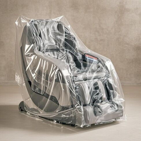 vctops Heavy Duty Plastic Chair Cover with Elastic Band Waterproof Dustproof Clear Chair Covers Anti Pet Dog Scratching Furniture Protector Moving Bags for Recliner Armchair - 55"x31"x51" in Saudi Arabia