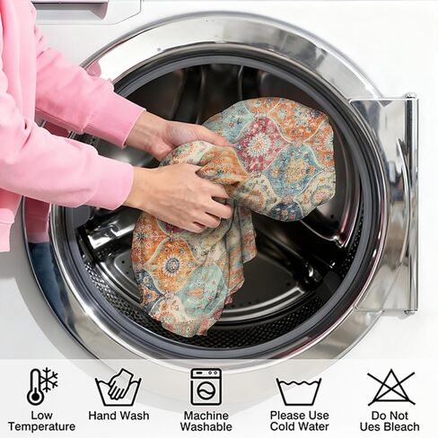 غطاء أريكة تعريشة مغربية أغطية أريكة عتيقة لـ 3 وسائد، قطعة واحدة من أغطية أريكة الفوتون المكسيكية الملونة من تالافيرا بوهو قابلة للغسل، واقي أثاث غرفة المعيشة، مقاس X-Large 71 بوصة × 134 بوصة in Kuwait