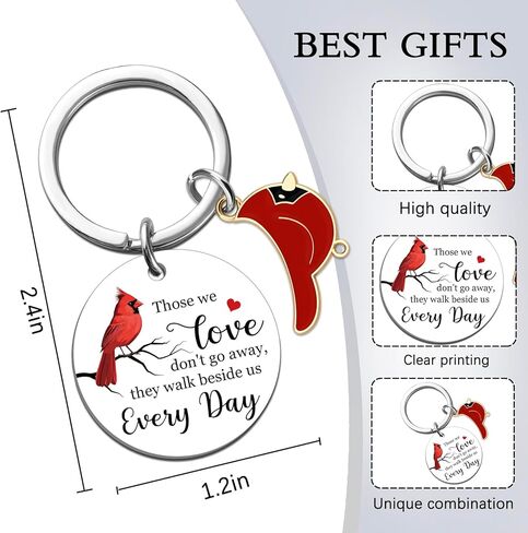 Cardina Keychain Grief Gifts for Women Sympathy Gifts for Loss of Loved One In Memory of Loved One Gift Bereavement Condolences Gift for Loss Funeral Favors Miscarriage Grieving Keyring in Kuwait