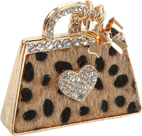 Leopard Bag Keychain, 1PCS Rhinestone Leopard Key Chain, Zinc Alloy Leopard Print Keychain with Hanging Buckle, Bag Hanging Decoration Keychain Car Pendants, Bag Ornaments in Kuwait