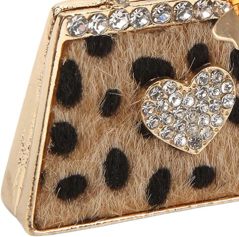 Leopard Bag Keychain, 1PCS Rhinestone Leopard Key Chain, Zinc Alloy Leopard Print Keychain with Hanging Buckle, Bag Hanging Decoration Keychain Car Pendants, Bag Ornaments in Kuwait