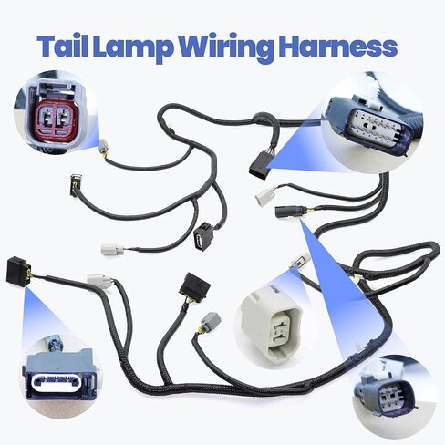 ASTROSYNC Tail Lamp Wiring Harness Fit for Ford F-150 2011-2014 w/o ABS-Hill Decent Replace BL3Z-13A409-B Left and Right Side in Kuwait