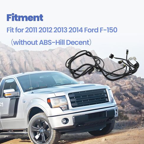 ASTROSYNC Tail Lamp Wiring Harness Fit for Ford F-150 2011-2014 w/o ABS-Hill Decent Replace BL3Z-13A409-B Left and Right Side in Kuwait