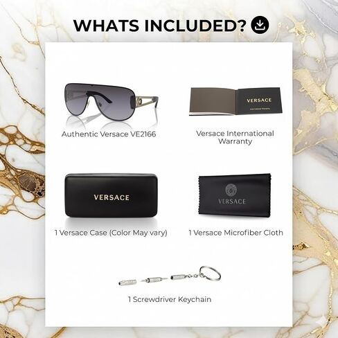 Versace VE2166 PILOT Shape Sunglasses with Luxury Eyewear kit in Saudi Arabia