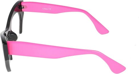 Cat Eye Eyeglasses Women Retro Vintage Razor Clear Lens Style Half Cut Off Frame in Saudi Arabia