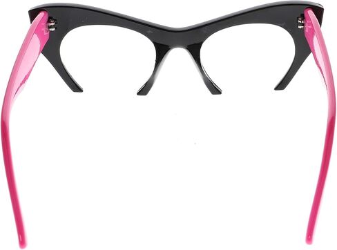 Cat Eye Eyeglasses Women Retro Vintage Razor Clear Lens Style Half Cut Off Frame in Saudi Arabia