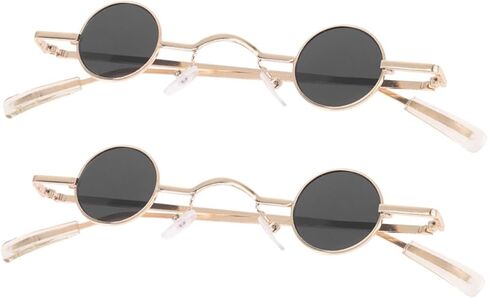 BESTYASH 2pairs Vintage Round Frame Sunglasses for Retro Style Unisex Eyewear Uv for Outdoor Travel and Fun Occasions in Kuwait