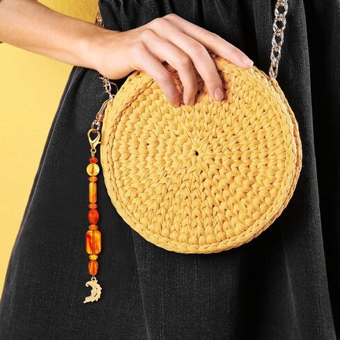 Ferreve 30 مجموعة من سلسلة المفاتيح الشمسية والقمر للنساء DIY سحر الذهب السماوي Boho Craft اصنع مجموعة سلسلة المفاتيح الخاصة بك حبة مع 30 مشبك جراد البحر 60 حلقة قفز ذو طيات لحقيبة هدية المبتدئين الكبار in Saudi Arabia