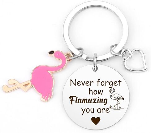 Flamingo Gifts Motivational Keychain Inspirational Cheer Up Gifts for Women Uplifting Keyring Positive Birthday Christmas Valentines Day Graduation Present for Best Friend Sister Mom in Saudi Arabia