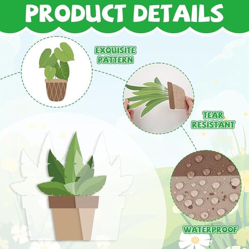 Spring Greenery Bulletin Board Decorations Set Motivational Let’s Grow Classroom Decor Inspirational Potted Plant Cutouts for School Home Office Nursery Party Chalkboard Wall Decor Teacher Supplies in Saudi Arabia