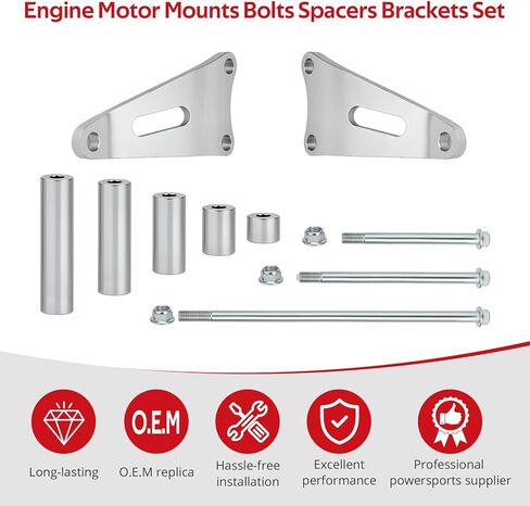 JAVIK Engine Motor Mounts Bolts Spacers Brackets Set for Honda Sportrax 400 TRX400EX 1999-2008 TRX400X 2012-2014 O.E.M# 50351-HN1-A20 50531-HN1-000 in Saudi Arabia