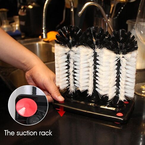 Glass Washer Brush Cleaner - 3 Brushes per Base in Kuwait