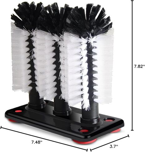 Glass Washer Brush Cleaner - 3 Brushes per Base in Kuwait