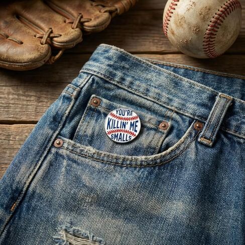 Baseball Pin - Funny Sports Ball Enamel Pins Brooch "You're Killin' Me Smalls" for Backpacks, Jacketsm, Hats. Cool Retro Sports Brooches Gift for Baseball Lovers, Girls, Friends. in Kuwait