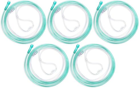Adult Standard Nasal Cannula – 5-Pack Soft Clear Oxygen Tubing (7 ft) High Visibility, Kink-Resistant & Lightweight in Saudi Arabia