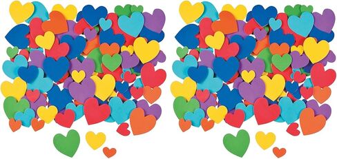 Adhesive Foam Bright Hearts - Bulk Set of 532 Pieces - Valentine's Day Crafts for Kids and Fun Home Activities in Saudi Arabia