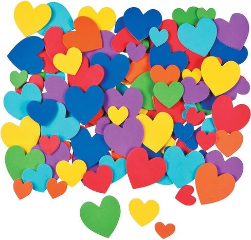 Adhesive Foam Bright Hearts - Bulk Set of 532 Pieces - Valentine's Day Crafts for Kids and Fun Home Activities in Saudi Arabia