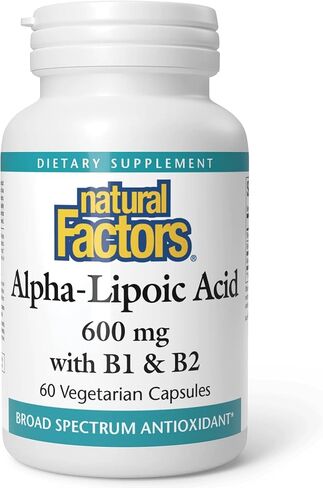 Natural Factors Alpha-Lipoic Acid + B 600 mg, 60 Capsules in Kuwait