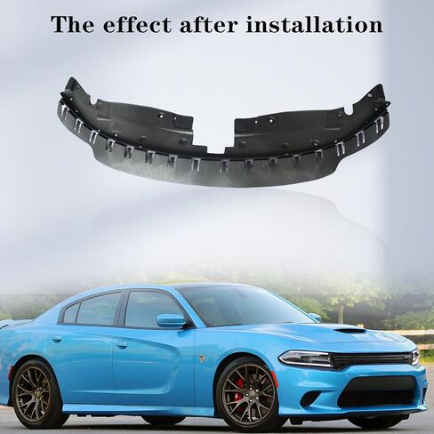 غطاء علوي مصبغة غطاء دعم المبرد درع علوي من البلاستيك الأمامي متوافق مع دودج تشارجر 2015-2020 لـ 68226530AD/68226530AF CH1224101 in Kuwait