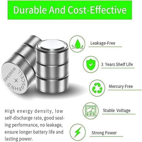 4.5V Alkaline Button Cell Batteries, 3SR626SW, 10 Pack in Kuwait