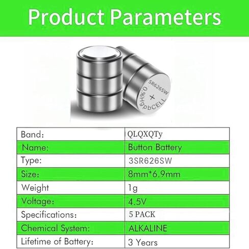 4.5V Alkaline Button Cell Batteries, 3SR626SW, 10 Pack in Kuwait