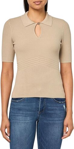 Guess Women's Eco Short Sleeve Flora Cut-Out Polo Sweater in Saudi Arabia