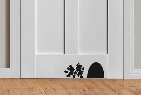 Cute Funny Mouse Hole Wall Decal | Mouse Hole Baseboard Sticker | Laptop Car Bedroom Decor | Removable Wall Sticker | Kids Room Decorations (4''x10'', 2pcs) in Saudi Arabia