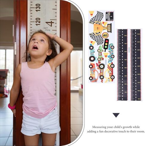 Unomor Race Car Height Chart for Boys Wall Decals Removable Growth Chart Stickers for Kids Room Nursery School Measurement Ruler 70.86 x 11.81in in Saudi Arabia
