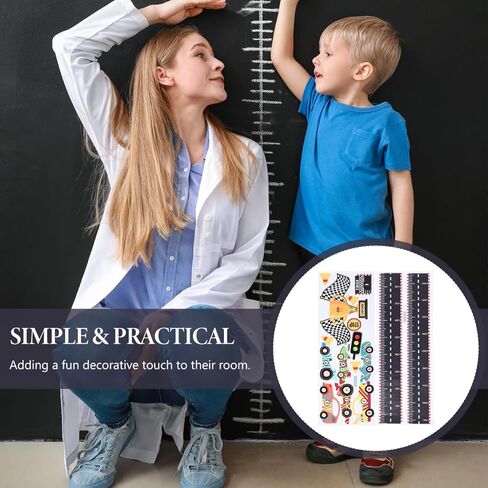 Unomor Race Car Height Chart for Boys Wall Decals Removable Growth Chart Stickers for Kids Room Nursery School Measurement Ruler 70.86 x 11.81in in Saudi Arabia