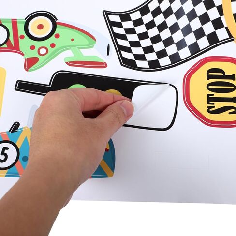 Unomor Race Car Height Chart for Boys Wall Decals Removable Growth Chart Stickers for Kids Room Nursery School Measurement Ruler 70.86 x 11.81in in Saudi Arabia