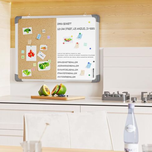 كومبو من لوحة الفلين البيضاء ، لوحة محو جاف مغناطيسي 24 × 18 بوصة ، لوحة الرؤية ، لوحة الفلين البيضاء من أجل الجدار ، للمكتب ، المنزل ، المدرسة ، العلامات ، ممحاة ، مغناطيس ، دبابيس in Kuwait