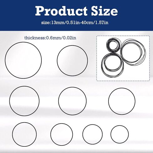 84 ‬Pcs 0.6mm O Ring Watch Gasket Rubber, Waterproof Watch Back Rubber Sealing Rings Replacement, Watches Repair Tools Parts for Watchs Back Cover in Kuwait