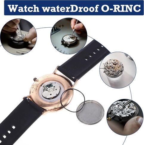 84 ‬Pcs 0.6mm O Ring Watch Gasket Rubber, Waterproof Watch Back Rubber Sealing Rings Replacement, Watches Repair Tools Parts for Watchs Back Cover in Kuwait