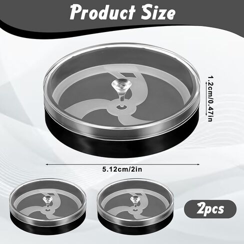 قطعتان من صندوق تخزين الساعة لأقراص الساعة، وحامل حركة الساعات، وصندوق تخزين واقي القرص، ومنظم حماية من الخدش لمكونات الساعة، بقطر 5.08 سم in Kuwait