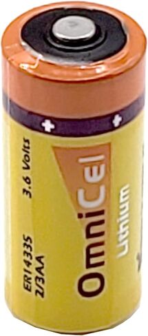 OmniCel ER14335 3.6V 1.65Ah 2/3AA Lithium Button Top Battery Replaces Tadiran TL-2155 TL-4955 TL-5155 TL-5955, Xeno XL-055F For use with Industrial PC, Computer RAM, Medical equipment in Kuwait