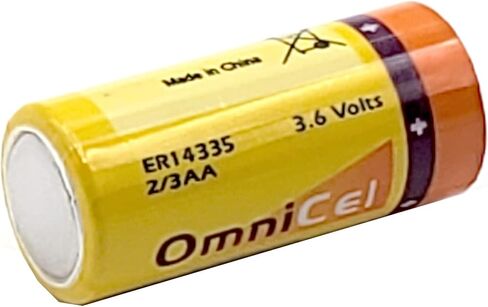 OmniCel ER14335 3.6V 1.65Ah 2/3AA Lithium Button Top Battery Replaces Tadiran TL-2155 TL-4955 TL-5155 TL-5955, Xeno XL-055F For use with Industrial PC, Computer RAM, Medical equipment in Kuwait