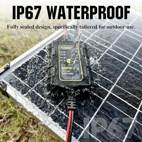 SUNAPEX 12V MPPT Solar Charge Controller, Solar Panel Regulator with SAE Connectors, Compatible with SUNAPEX 15W, 25W, 50W Solar Panels, or Other Solar Panels Within 50W, for Gel, AGM,LiFePO₄Battery in Kuwait