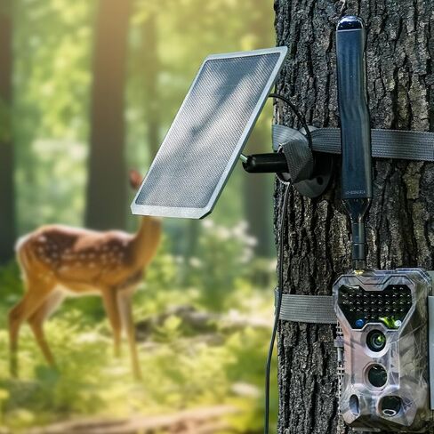SP350 Solar Panel 5200mAh for Trail Camera, Built-in Rechargeable Lithium Battery, 12V/1A, 9/1.3A, 6V/2A, 5.5x2.1 DC Plug, 13-feet Cable Solar Panel in Kuwait