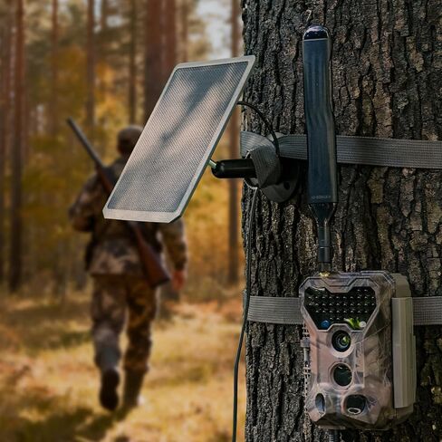 SP350 Solar Panel 5200mAh for Trail Camera, Built-in Rechargeable Lithium Battery, 12V/1A, 9/1.3A, 6V/2A, 5.5x2.1 DC Plug, 13-feet Cable Solar Panel in Kuwait