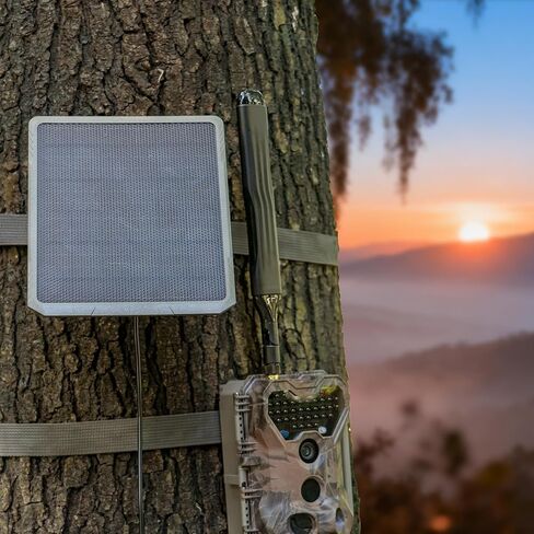 SP350 Solar Panel 5200mAh for Trail Camera, Built-in Rechargeable Lithium Battery, 12V/1A, 9/1.3A, 6V/2A, 5.5x2.1 DC Plug, 13-feet Cable Solar Panel in Kuwait