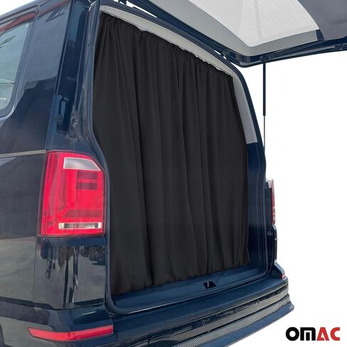 OMAC Trunk Tailgate Curtain fits Mercedes Sprinter Black 2 Privacy Curtains in Kuwait